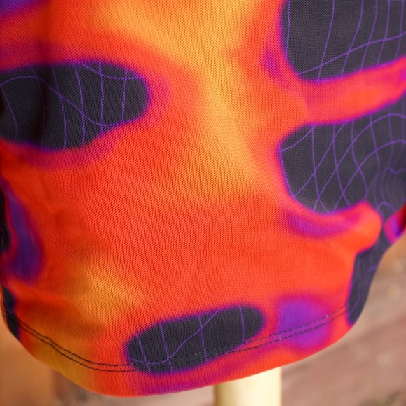 Poster Girl Heatmap Print Mesh Bodycon Cutout Mini Dress Size M - Picture 11 of 15